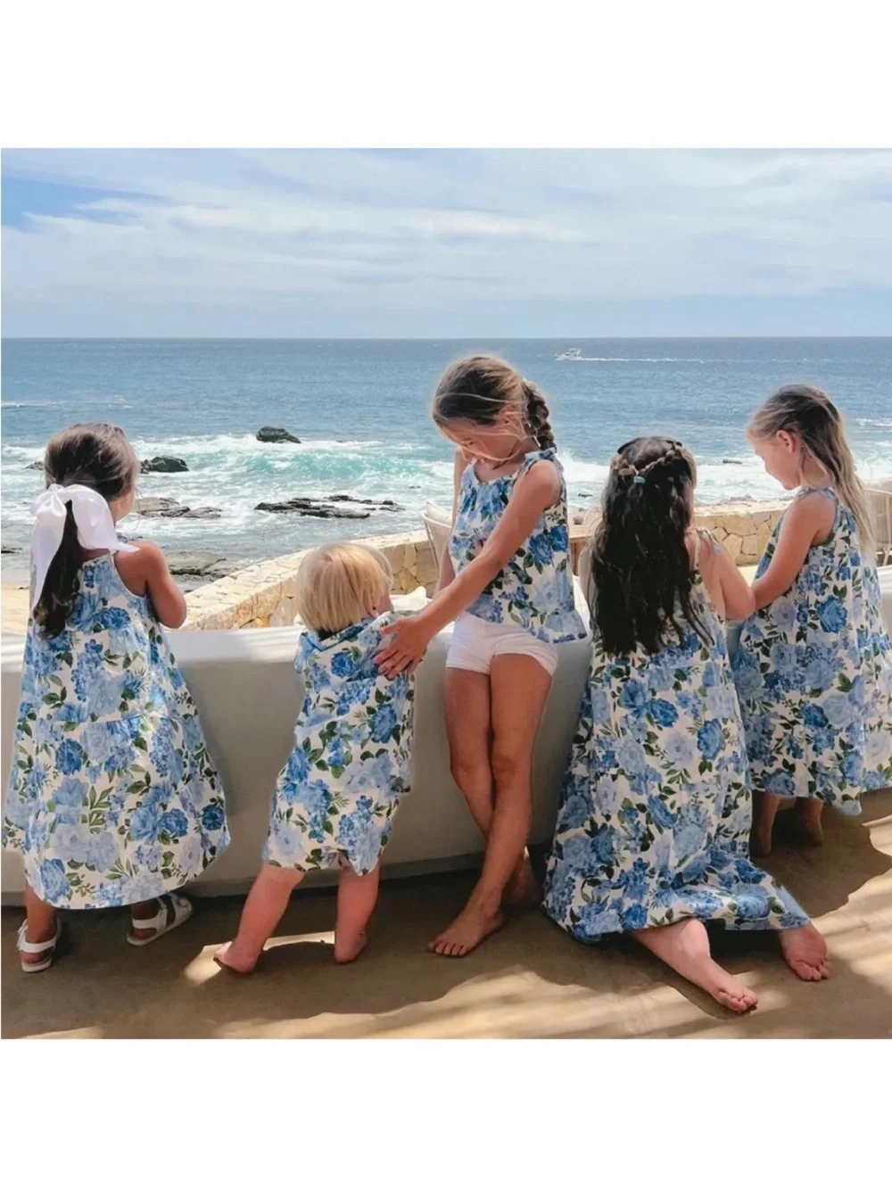 Show Me Your Mumu Girls Blue Floral Dress Size 2T | Coastal Cottagecore Toddler